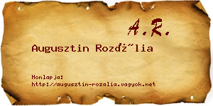 Augusztin Rozália névjegykártya