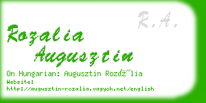 rozalia augusztin business card